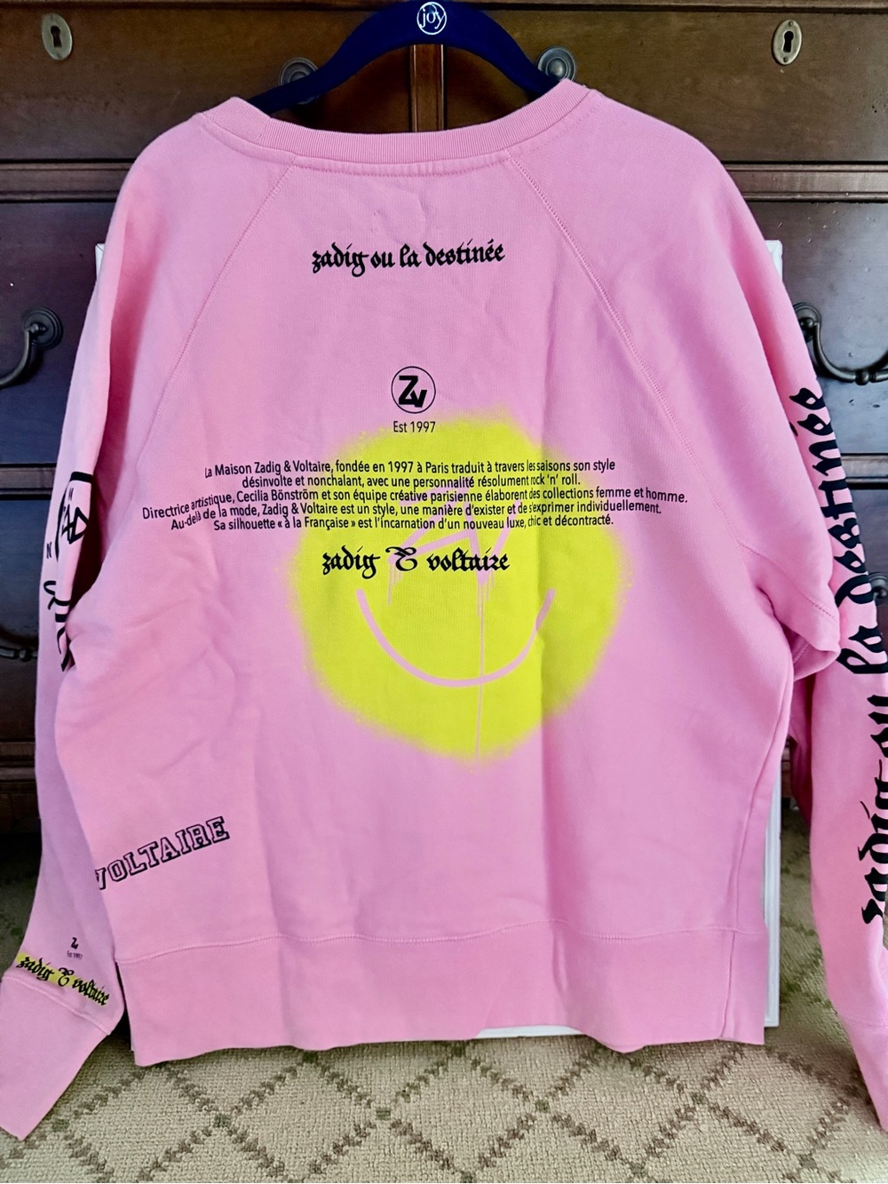 Zadig & Voltaire Georgy Multicusto “Zadig ou la Destinée” sweatshirt L - Picture 2 of 9
